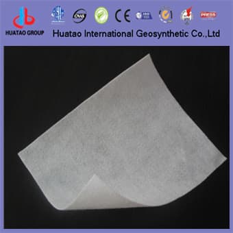 Filament sticking nonwoven geotextile fabric